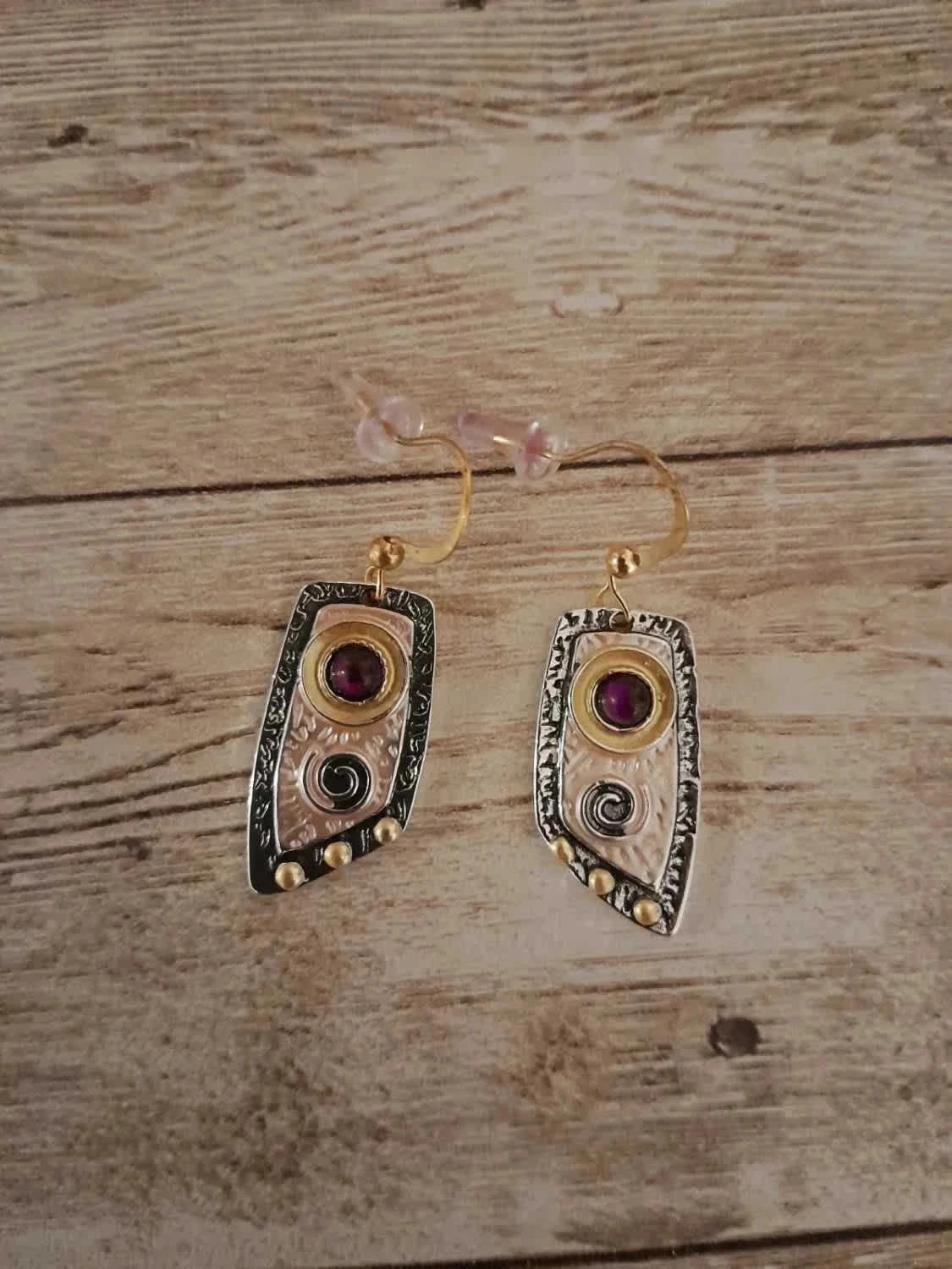 Boucles d'oreilles pendantes, style Ethnique, dorées